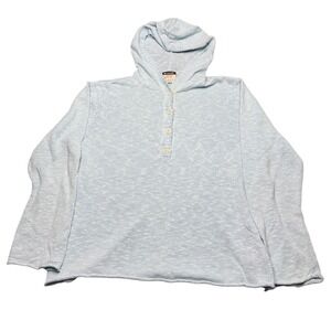 Columbia XCO Hoodie Pullover Lightweight Sweater Ramie Blend Beachwear Blue sz L